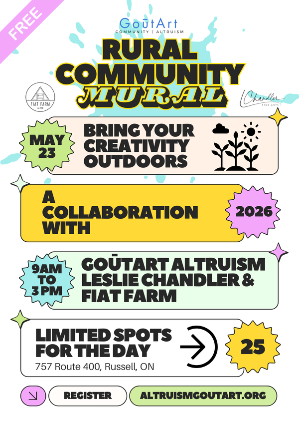 Community Mural Day with Leslie Chandler | GoūtArt Altruism & Fiat Farm